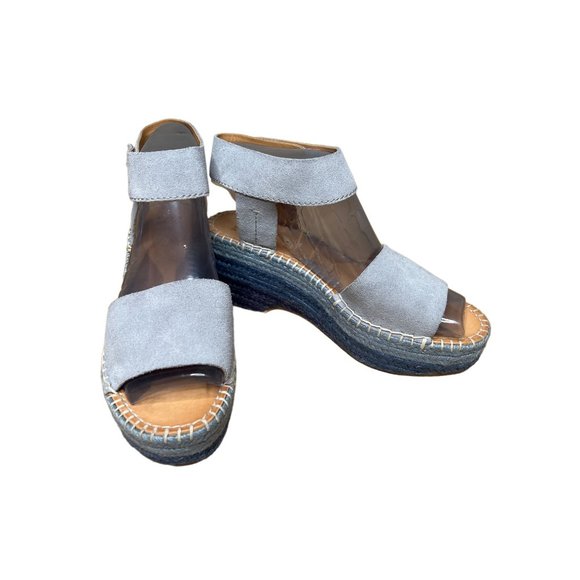 Frye and Co Womens Blue Espadrille Wedge Sandals Shoes Platform Ombre Size 8.5 - Picture 2 of 7